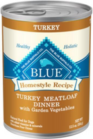 Blue Buffalo Homestyle Recipe Adult Turkey Meatloaf Dinner with Garden Vegetables Canned Dog Food