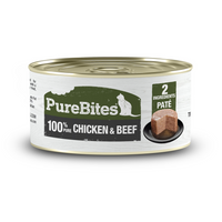 PureBites 100% Pure Chicken & Beef Pate Cat Treat