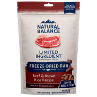 Natural Balance LID Freeze Dried Beef/Brown Rice Food Topper for Dogs