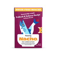 Made By Nacho Grain-Free Minced Sustainably-Caught Pollock & Salmon Recipe In Bone Broth Tetra