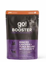 Petcurean GO! Booster Weight Management Minced Chicken and Tuna with gravy for cats