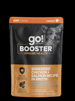 Petcurean GO! Booster Immune Health Shredded Chicken and Salmon in broth for dogs