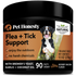 Pet Honesty Dog Flea & Tick Support Soft Chews, Bacon