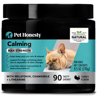 Pet Honesty Dog Melatonin Calming Max Strenght Soft Chews, Bacon