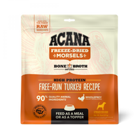 Acana Freeze Dried Dog Food & Topper, Grain Free, High Protein,  Fresh & Raw Animal Ingredients, Free-Run Turkey Recipe, Morsels