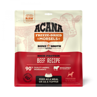 Acana Freeze Dried Dog Food & Topper, Grain Free, High Protein,  Fresh & Raw Animal Ingredients, Ranch-Raised Beef Recipe, Morsels