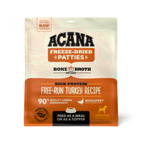 ACANA Freeze Dried Dog Food & Topper, Grain Free, High Protein,  Fresh & Raw Animal Ingredients, Free-Run Turkey Recipe, Patties