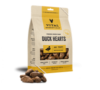 Vital Essentials Freeze Dried Raw Duck Hearts Dog Treats