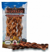Loving Pets Pure Buffalo Braided Bully Sticks Dog Treats