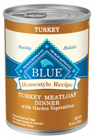 Blue Buffalo Homestyle Recipe Adult Turkey Meatloaf Dinner with Garden Vegetables Canned Dog Food