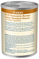 Blue Buffalo Homestyle Recipe Adult Turkey Meatloaf Dinner with Garden Vegetables Canned Dog Food