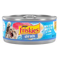 Friskies Savory Shreds Ocean Whitefish and Tuna Wet Cat Food