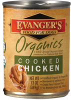 Evanger's 100% Organic Cooked Chicken Canned Dog Food