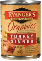 Evanger's 100% Organic Turkey with Potato And Carrots Canned Dog Food