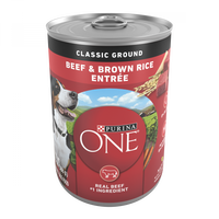Purina One Wholesome Beef & Brown Rice Entree Canned Dog Food