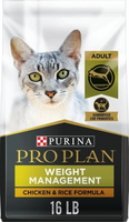 Purina Pro Plan Weight Management Chicken & Rice Formula Dry Cat Food