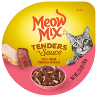 Meow Mix Tender Favorites Real Chicken and Beef in Gravy Cat Food Cups