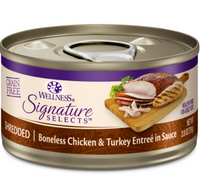 Wellness CORE Signature Selects Grain Free Canned Cat Food, Chunky Chicken & Turkey in Sauce