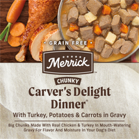 Merrick Grain Free Chunky Carvers Delight Dinner Adult Wet Dog Food