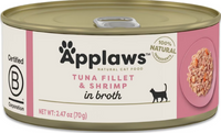 Applaws Natural Tuna with Shrimp in Broth Can Cat Food
