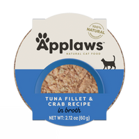 Applaws Natural Tuna Fillet with Crab in Broth Can Cat Food