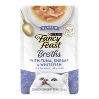 Fancy Feast Classic Broths Tuna Shrimp and Whitefish Wet Cat Food