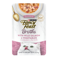 Fancy Feast Classic Broths Wild Salmon and Vegetables Wet Cat Food
