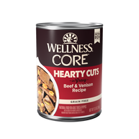 Wellness CORE Natural Grain Free Hearty Cuts Beef and Venison Canned Dog Food