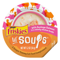 Friskies Lil' Soups Grain Free Sockeye Salmon in Chicken Broth Wet Cat Food