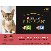 Purina Pro Plan Sensitive Skin & Stomach Poultry and Seafood Favorites Variety Pack Wet Cat Food