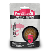 PureBites Broths Cat Treat Topper Tuna, Shrimp & Vegetables