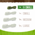Merrick Fresh Kisses Coconut Oil and Botanics Dental Dog Chews Extra Small