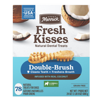 Merrick Fresh Kisses Coconut Oil and Botanics Dental Dog Chews Extra Small
