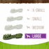 Merrick Fresh Kisses Coconut Oil and Botanics Dental Dog Chews Large