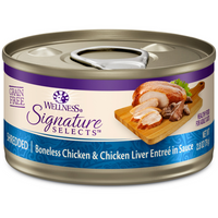 Wellness Signature Selects Grain Free Natural White Meat Chicken and Chicken Liver Entree in Sauce Wet Canned Cat Food