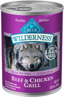 Blue Buffalo Wilderness High-Protein Grain-Free Beef & Chicken Grill Adult Canned Dog Food