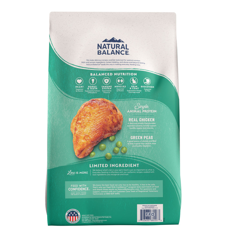 Natural Balance Limited Ingredient Grain Free Chicken & Green Pea Recipe Dry Cat Food