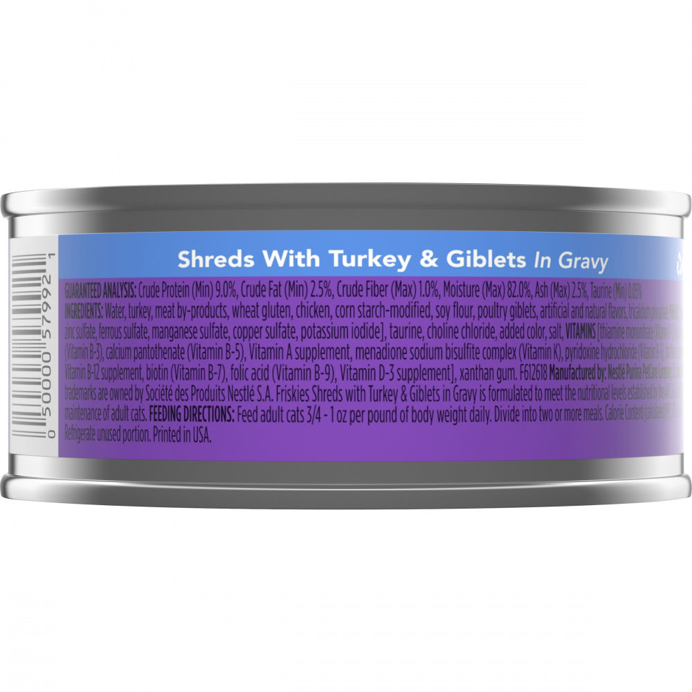 Friskies Savory Shreds with Turkey and Giblets Canned Cat Food