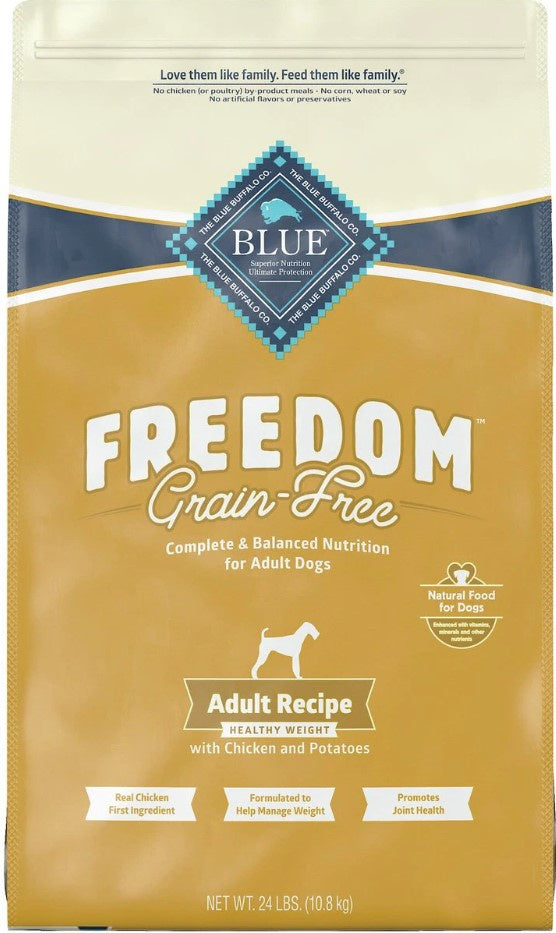 Blue Buffalo Freedom Grain-Free Adult Healthy Weight Chicken Recipe Dry Dog Food