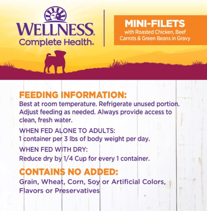Wellness Petite Entrees Mini-Filets Grain Free Natural Roasted Chicken and Beef Recipe Wet Dog Food