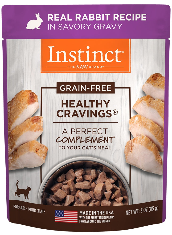 Instinct Healthy Cravings Grain Free Real Rabbit Recipe Natural Wet Cat Food Topper