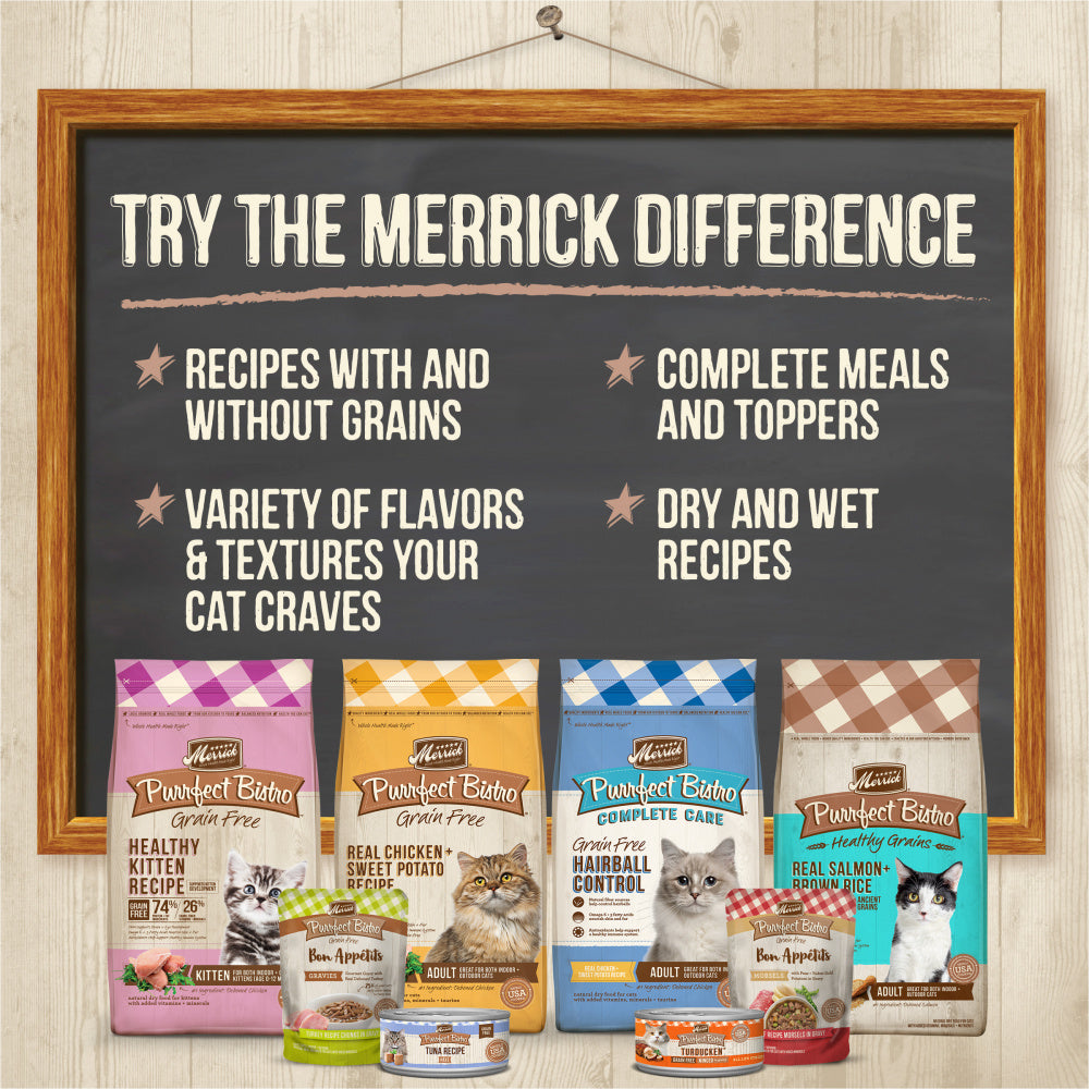 Merrick Purrfect Bistro Grain Free Seafood Pate Variety Pack Canned Cat Food