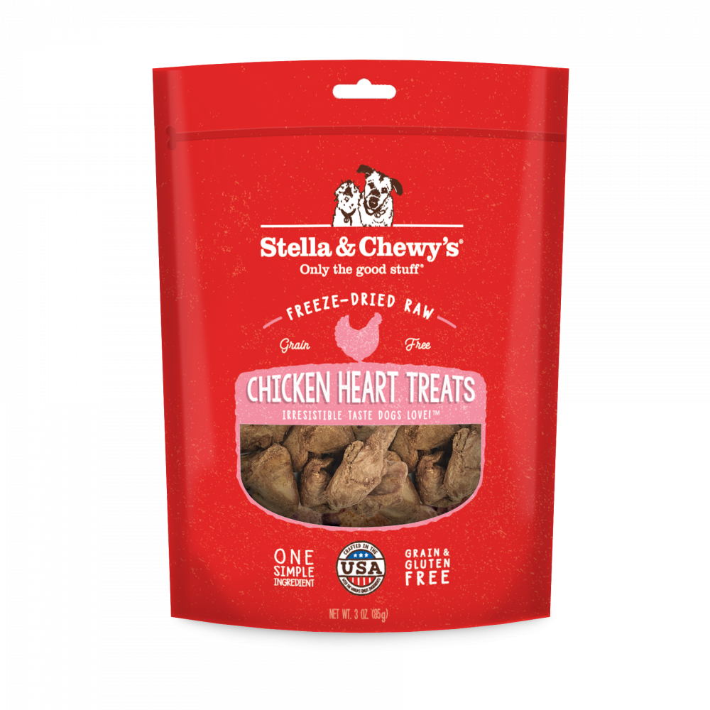 Stella & Chewy's Freeze Dried Raw Chicken Hearts Dog Treats