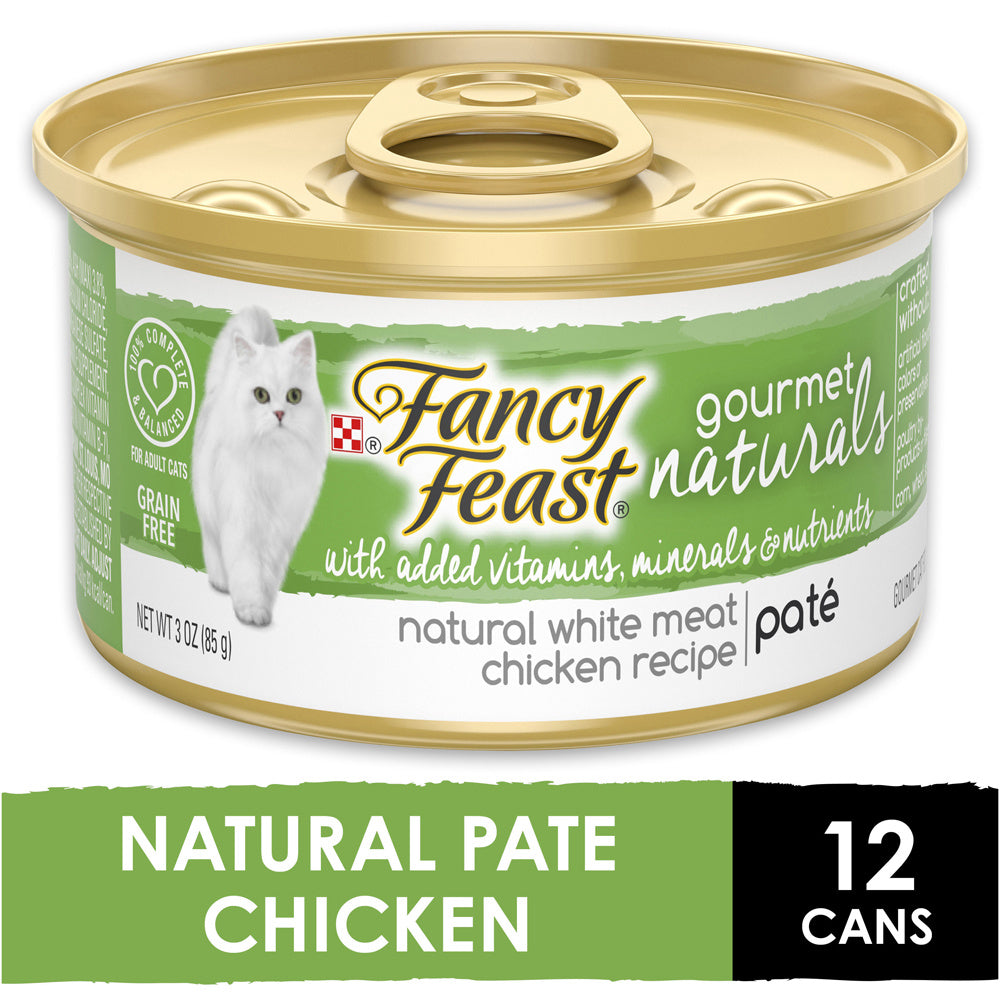 Fancy Feast Gourmet Naturals Grain-Free Pate White Meat Chicken Recipe Adult Wet Cat Food